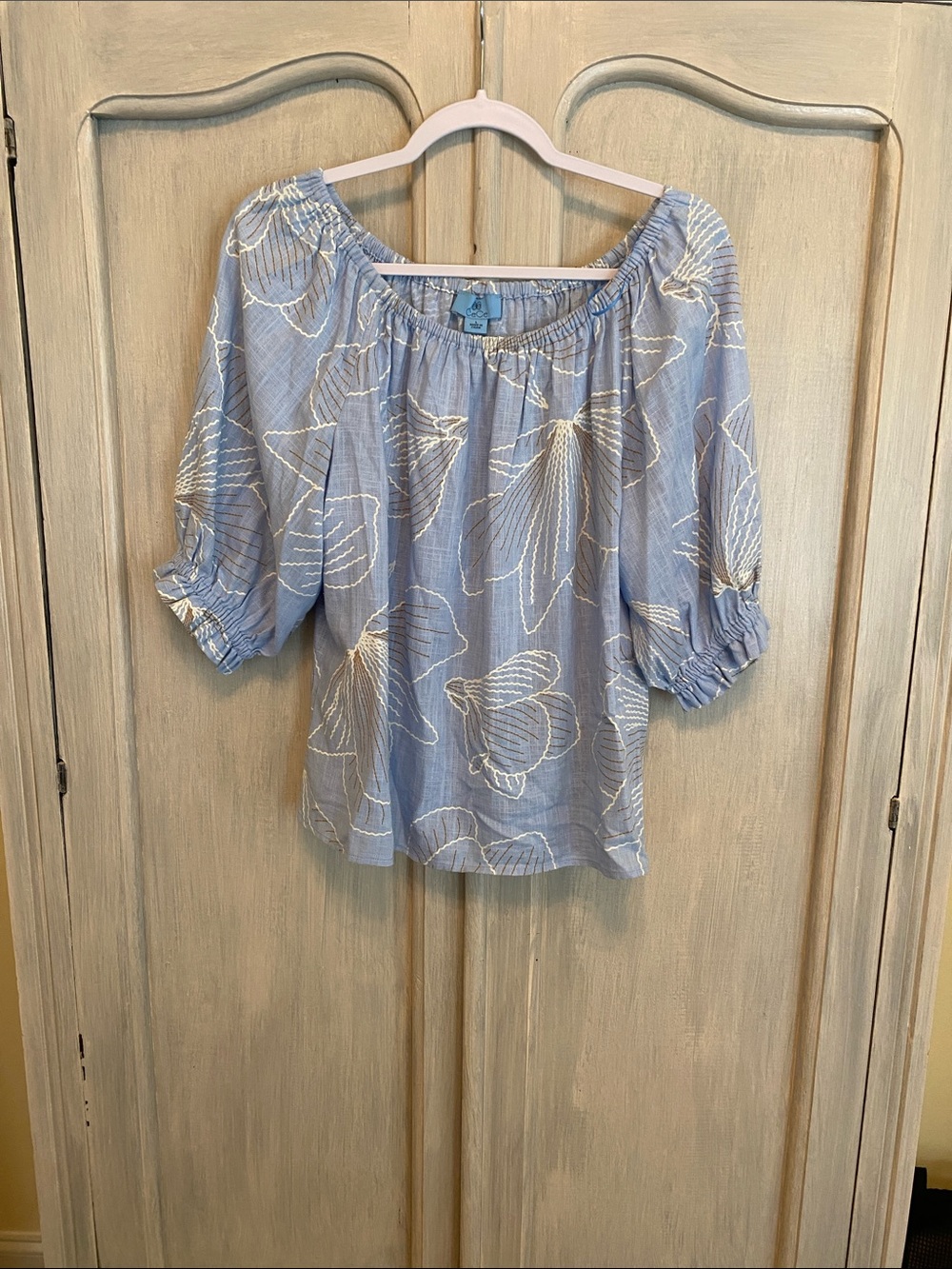 Light Blue Floral Women’s Top
